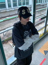 イシューズレイヤードオーバーロングスリーブTシャツ3C