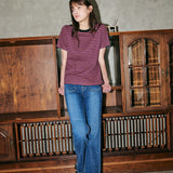Stripe Half Tee Purple