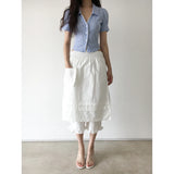 【MADE】lace princess shirt ver.2, light blue