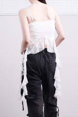 Bella Lace Uneven Sleeveless