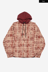 Pana over hooded check padded shirt