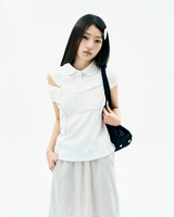 デタッチャブルカラーTシャツ / オフホワイト