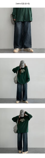 [3 Tier length] [S–2XL] NAKIN Pintuck Washed Wide Denim Pants