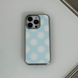 [MADE] silver big dot epoxy bumper case - cloud