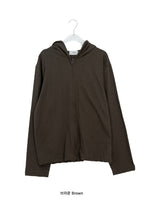 [unisex] ネヴェア ベーシック スラブ 2WAY フード ジップアップ