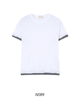 Even Wrinkle Layered Short Sleeve T-shirt
