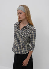 [MADE] レチェ 3/4 スリーブチェックシャツ