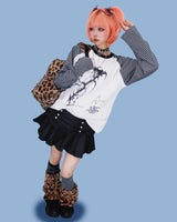 グランジ ストライプド ボックス Tシャツ