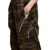 WRINKLE MIXED CAMO CARGO PANTS - BROWN CAMO