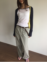 [SET]Mute Curved Pants + Belt