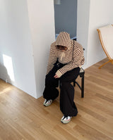 No.1116 Toy stripe hood knit (3color)