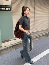 SUEDE BAGUETTE BAG (2C)