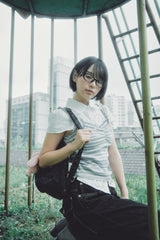 STAR SHIRRING BACK PACK BLACK