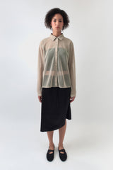 Sheer Mesh Shirt / Beige