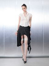 レーシーボウシャツ [White]