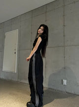 Silver Edge Line Wide-Leg Pants