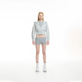 crop fitted hoodie