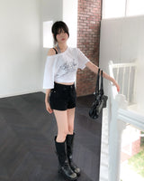 キネアイレットベルテッドショートパンツ