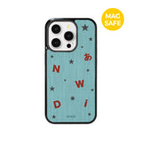【MADE】Retro tokyo Smoky blue iPhone case [Glossy Glass/Magsafe]