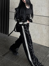 シャドウトラックベルベットセットアップパンツ