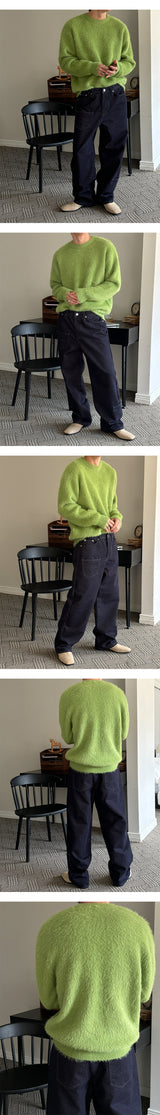 [F/W] Basic angora round neck knit(6color)
