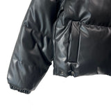 Snap button turtle leather short padding (4 colors)