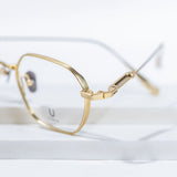 Knouun Square titanium glasses CODE. 102. A Yellow Glod