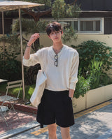 Solar Linen V-neck Knit
