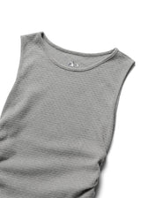 Shirring sleeveless top_gray