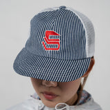 REC RUIT ブックマークデニム メッシュキャップ (BLUE)