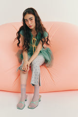 smile capri pants grey