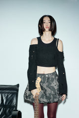 C BOLERO OFF SHOULDER KNIT TOP_BLACK