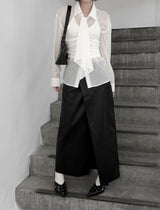 Lucy Tie See-Through Blouse