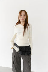 button pola flare sleeve knit(3colors)