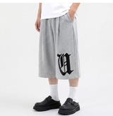 バルーンカーブドスウェットバミューダパンツ グレーゴシック