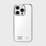 holiday epoxy bumper case (silver frame / white)