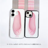 [Glass] pink dot shoes case 
