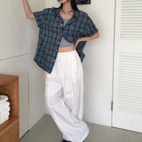 サイドリボンストラップワイド2WAYナイロンパンツ
