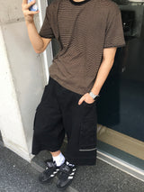 Marvin Crop ストライプ 半袖Tシャツ 3C