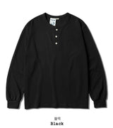 26SS★ Stable Henley Neck Long Sleeve T-Shirt