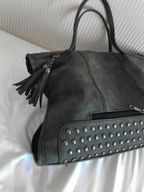  stud big shoulder bag