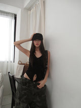 ruffle lace halter slvl