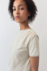Shirring Ringer Top / Beige