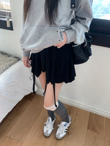 Nasty Unbalanced Shirring Skirt Leggings