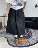 Ethan Carpenter Bermuda denim pants