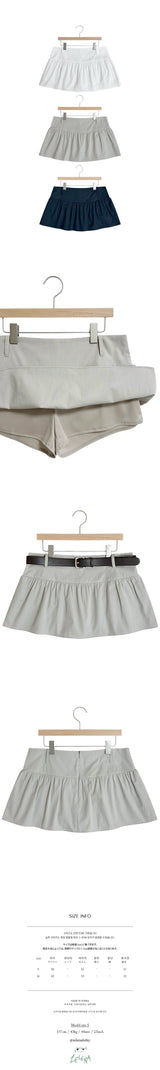 shirring mini skort