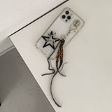 Leopard Double Star Drop Keychain