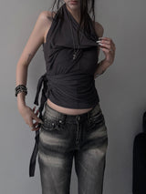 mood strap layered sleeveless (2color)