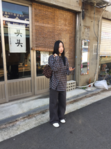 ナズウォッシュコットンワイドパンツ(3c)