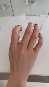 Twinkle THIN silver ring 3set